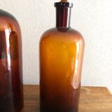 Anciens flacons de pharmacie verre brun