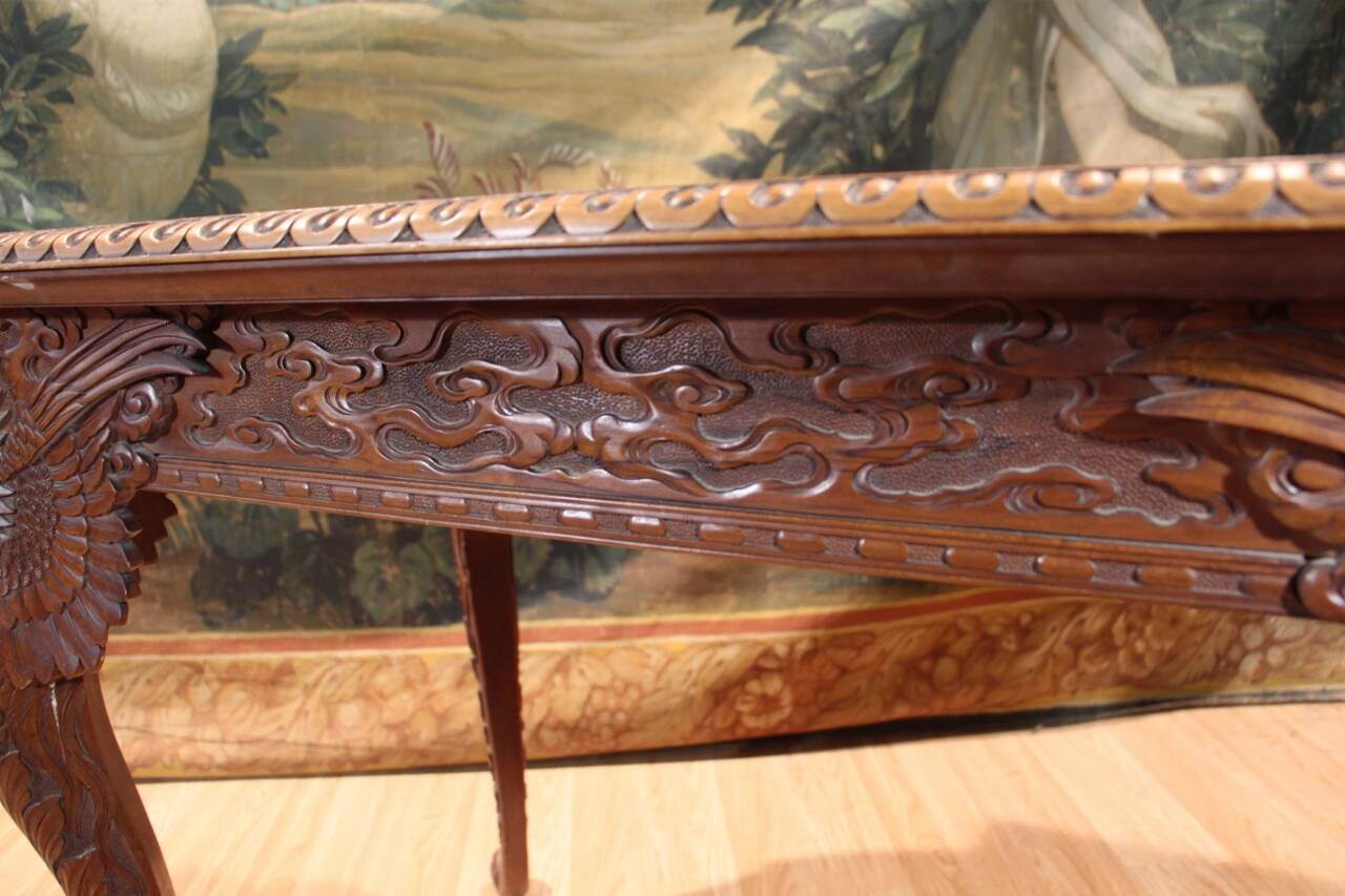 19th century carved center table