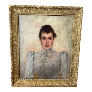 Portrait de femme signé Bourgin