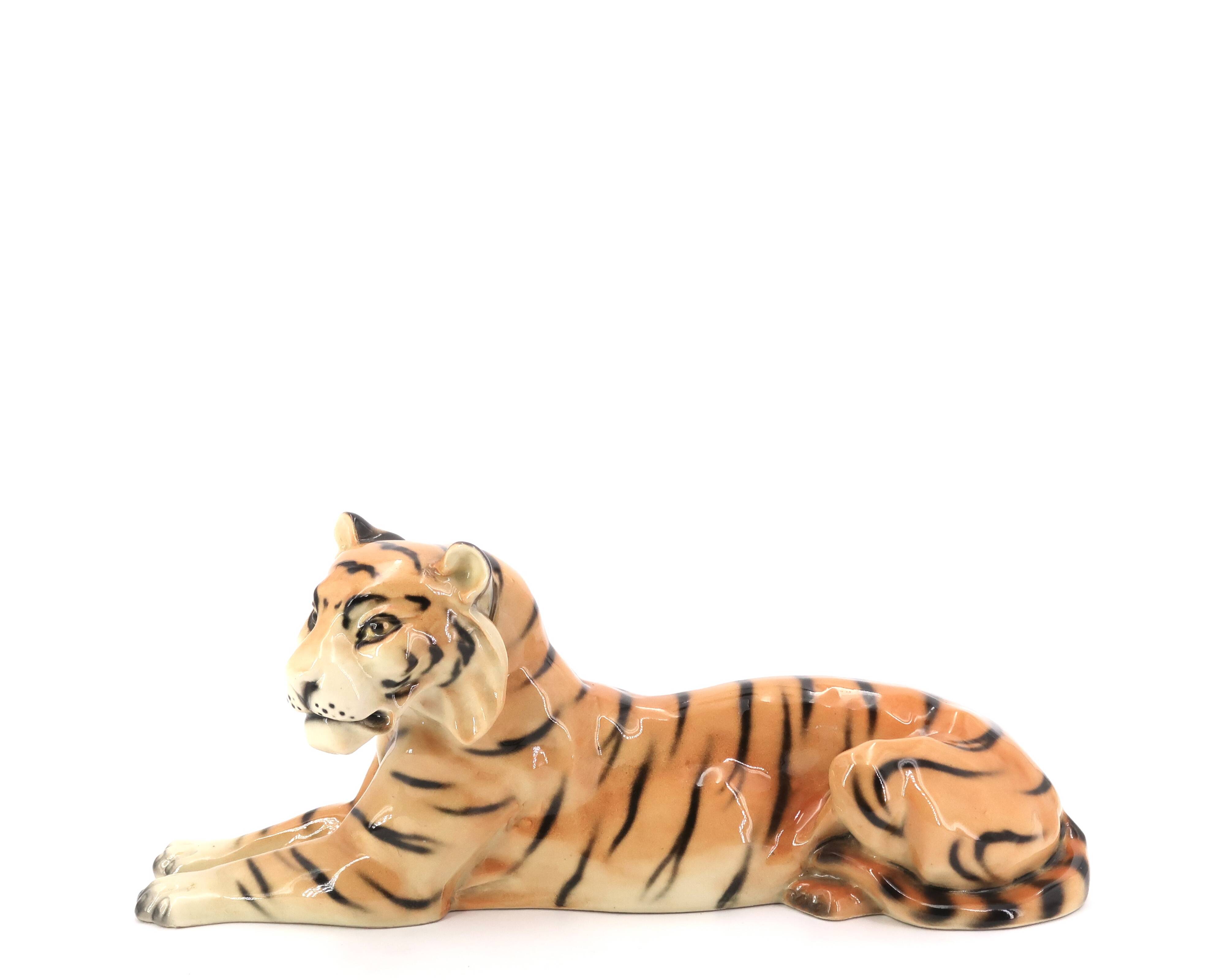 Ceramic tiger, Germany, 80s