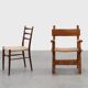 Rustic carved oak Iberian side chair, Spain ca. 1900