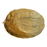 Large void poached glazing with corn decorations
