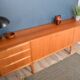 Restored Long Retro Teak 1960s Mcintosh Torpedo Teak Sideboard Cabinet