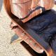 Fauteuil pivotant vintage cuir bois et métal