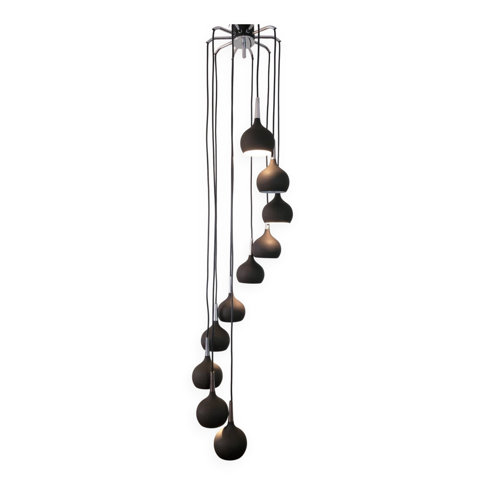 Large cascade pendant lamp by Hans Agne Jakobsson for AB Markaryd