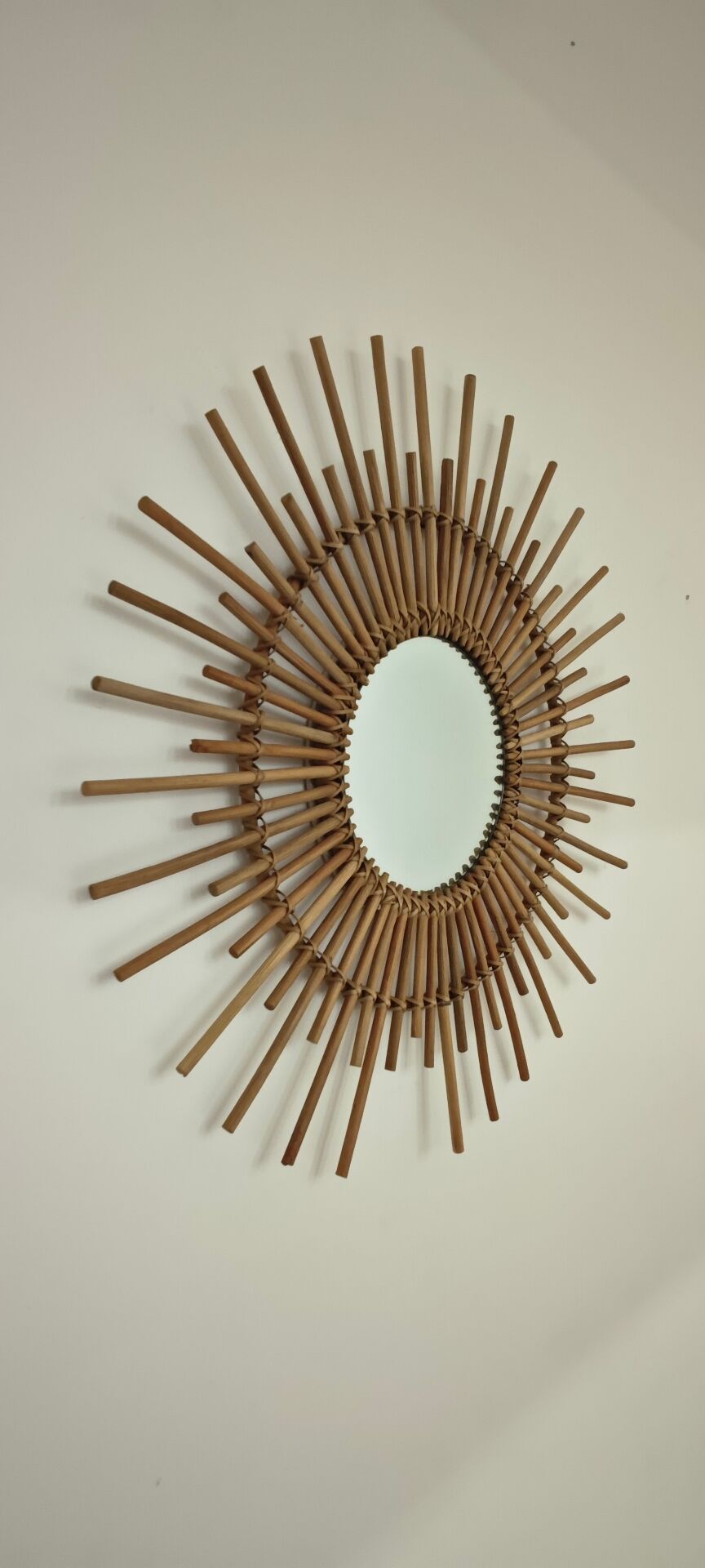 Rattan sun mirror 1970
