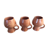 Series of 3 cups in sandstone