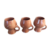 Series of 3 cups in sandstone