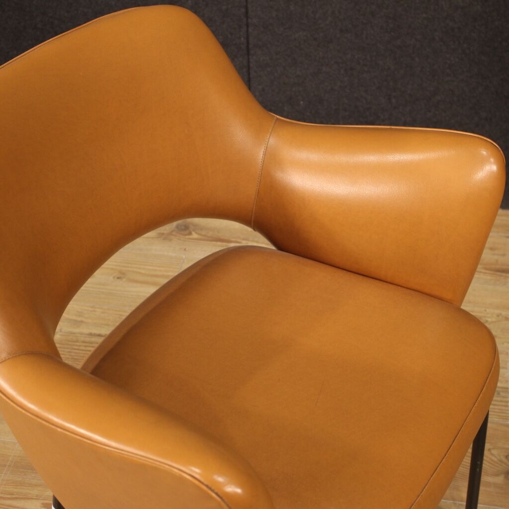 Italian design armchair in faux leather