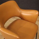 Italian design armchair in faux leather
