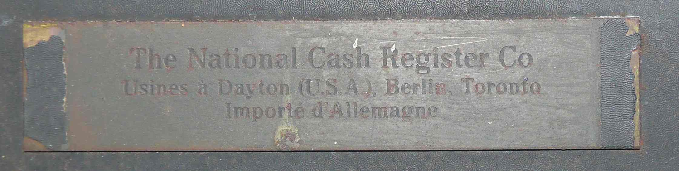 Old cash register "The National Cash Register Co" made in USA