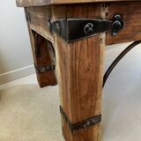 Rectangular coffee table in solid acacia and fittings