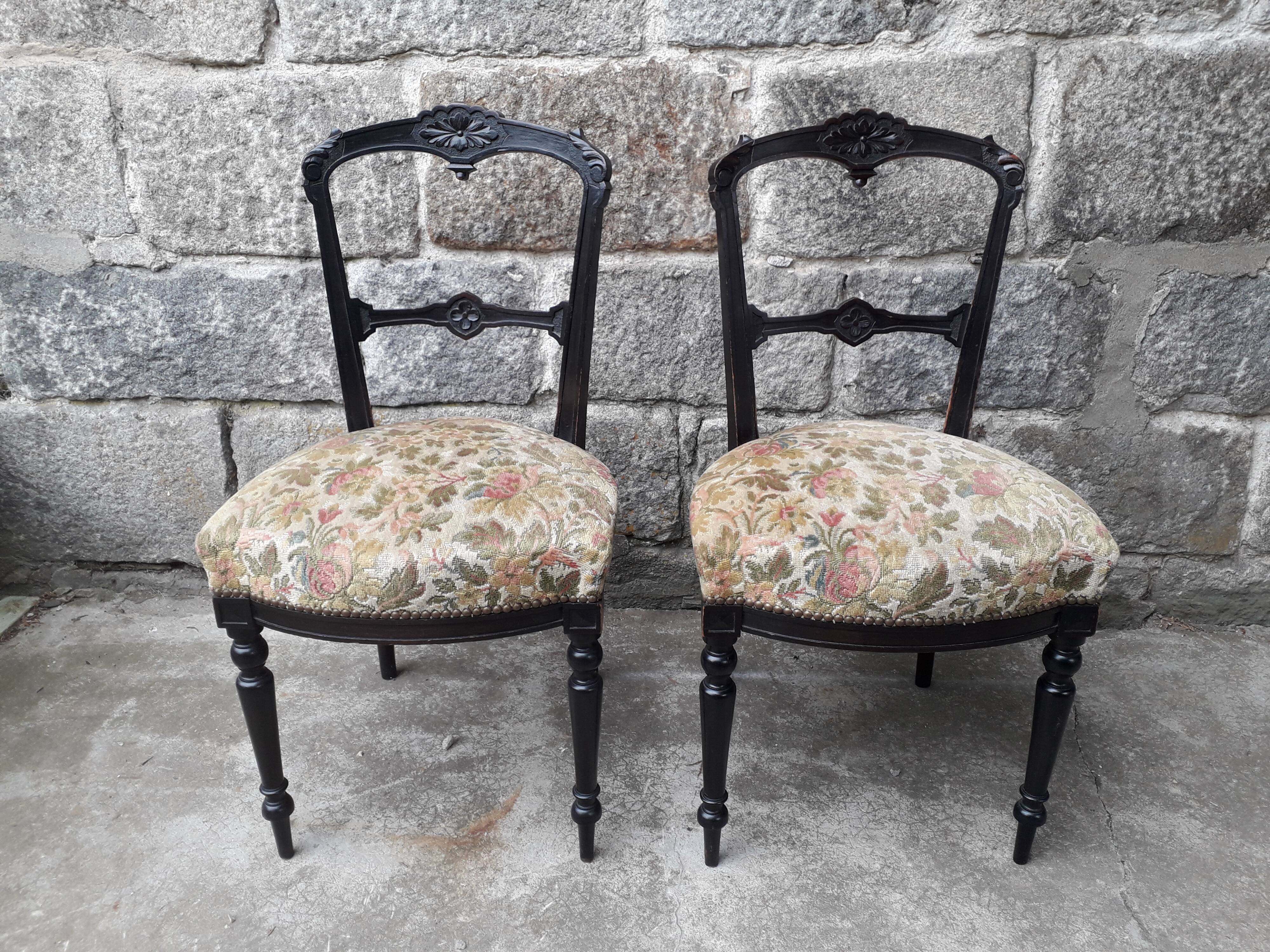 Pair of Napoleon III chairs