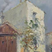 Augizeau Gabriel Large Oil on Canvas Signed Titled Sigournais Vendée