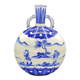 Chinese gourd vase in white and blue porcelain