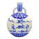 Chinese gourd vase in white and blue porcelain