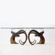 "Ibex" coffee table in the style of Alain Chervet - 1970s