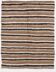 Tapis kilim turc rayé marron et beige, 133x170 cm