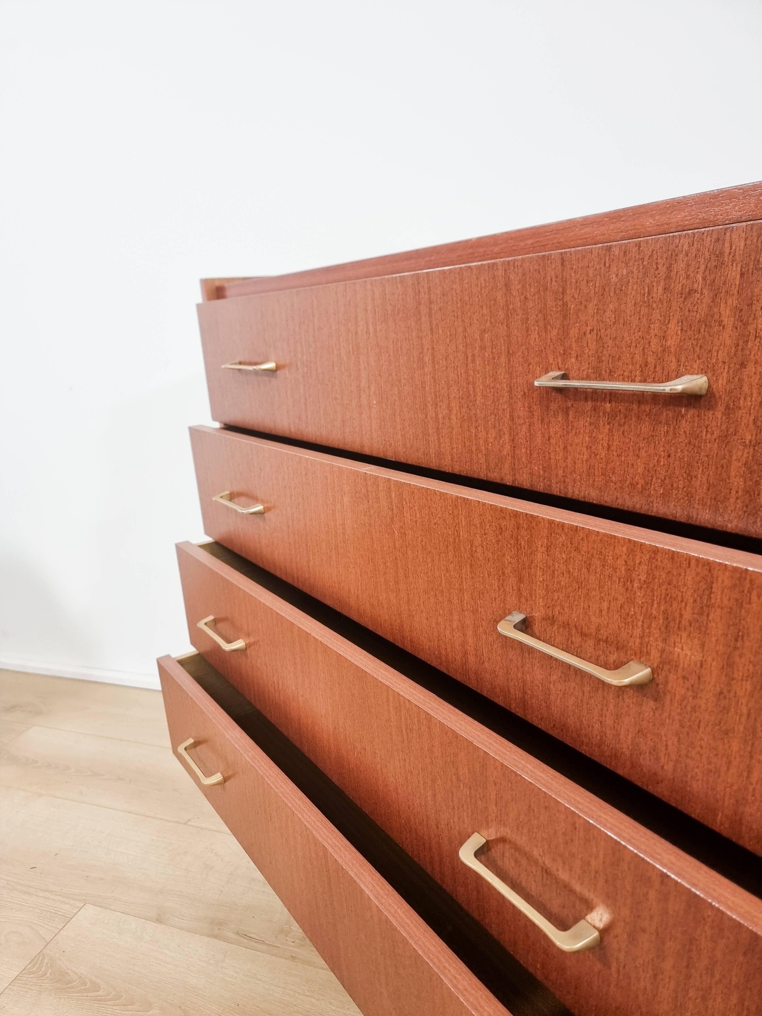 Scandinavian teak chest of drawers from the 1970s