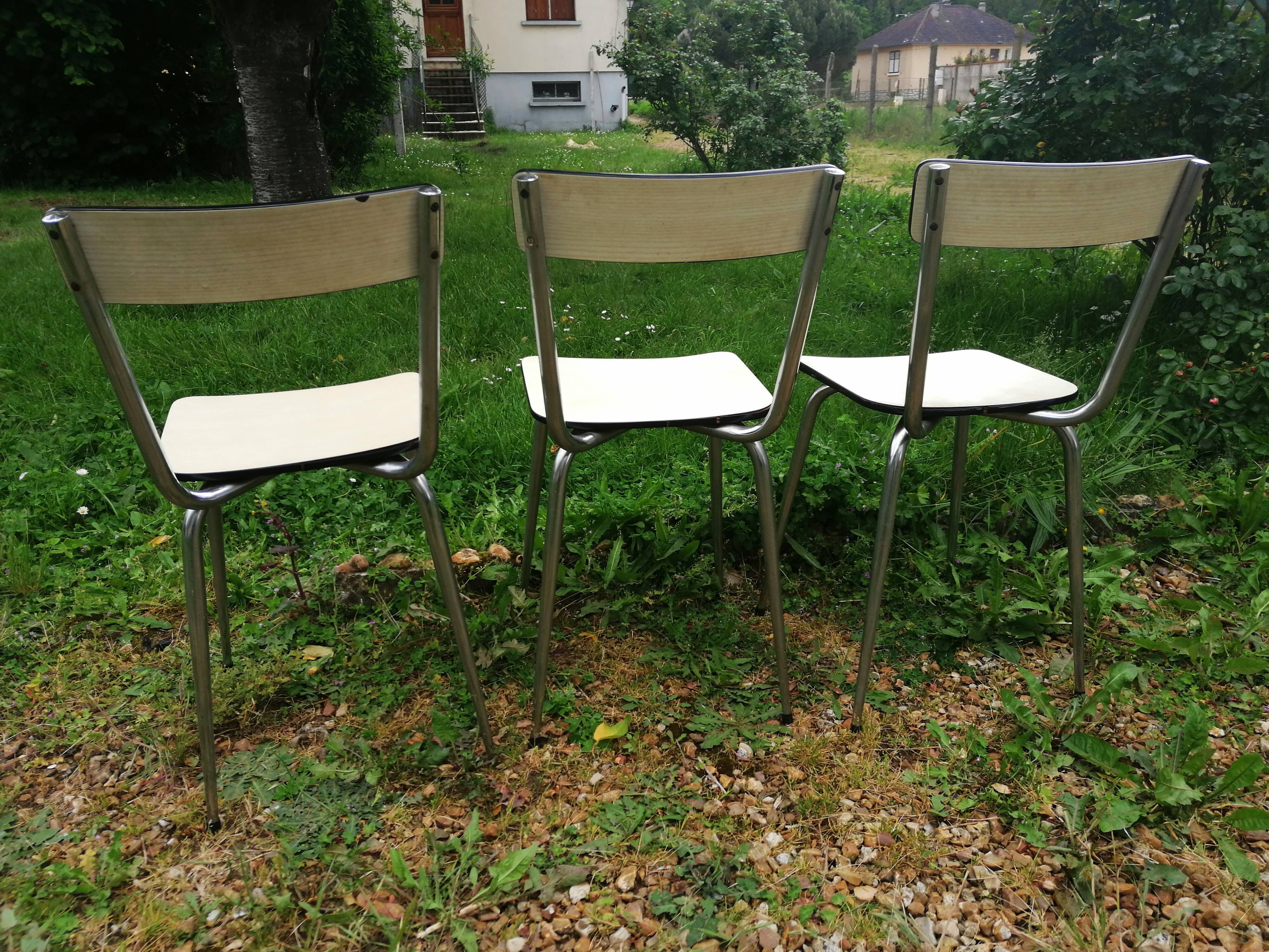 Lot of formica chairs