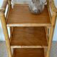 Pair of bedside tables/vintage bamboo and rattan accent furniture - 1970s