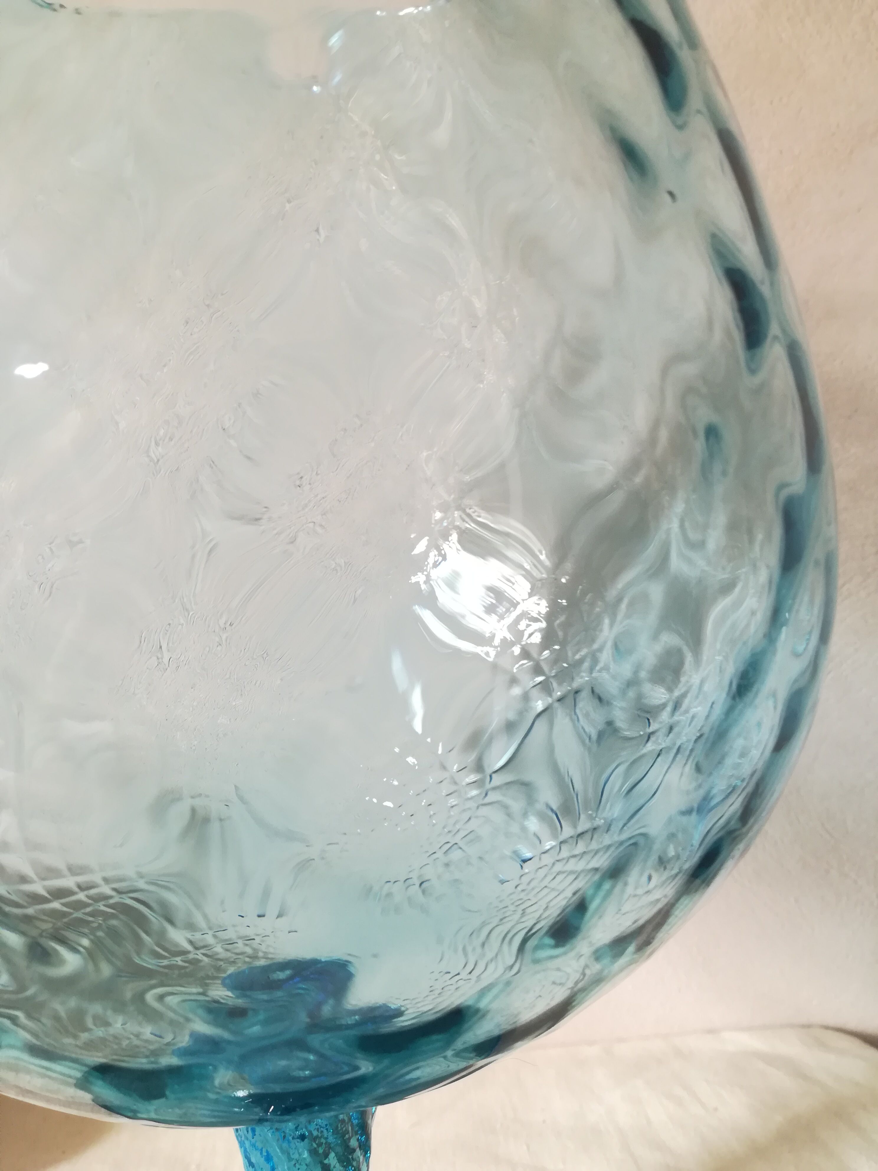 Empoli blue glass cut