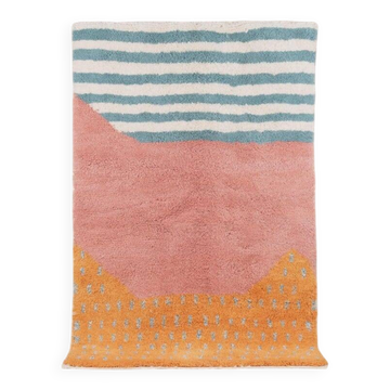 Pure wool rug with traditional colourful patterns 150/250 cm