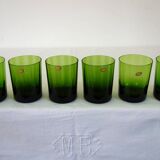 Set of 6 tinted glasses made in Poland vintage