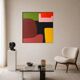 Joyful abstract on stretched canvas 80x80cm