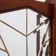 French Art Deco Oak Cabinet with Beveled Leaded Glass, ca. 1920