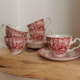 Vintage ironearth cups and cups Johnson Bros.