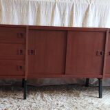 Enfilade moderniste en teck par René-Jean Caillette - années 50/60