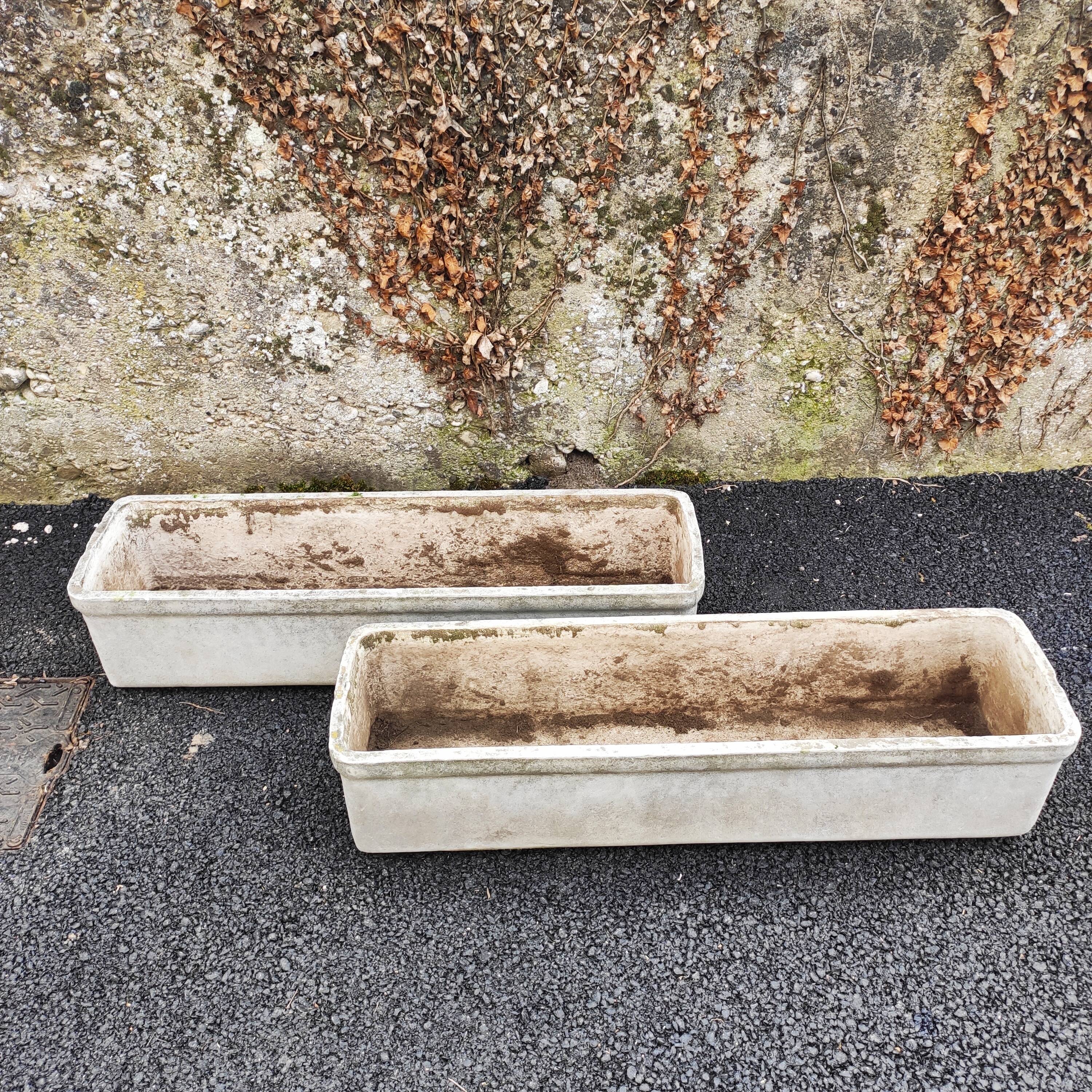 Pair of vintage 1970 Eternit planters attributed to Willy Guhl