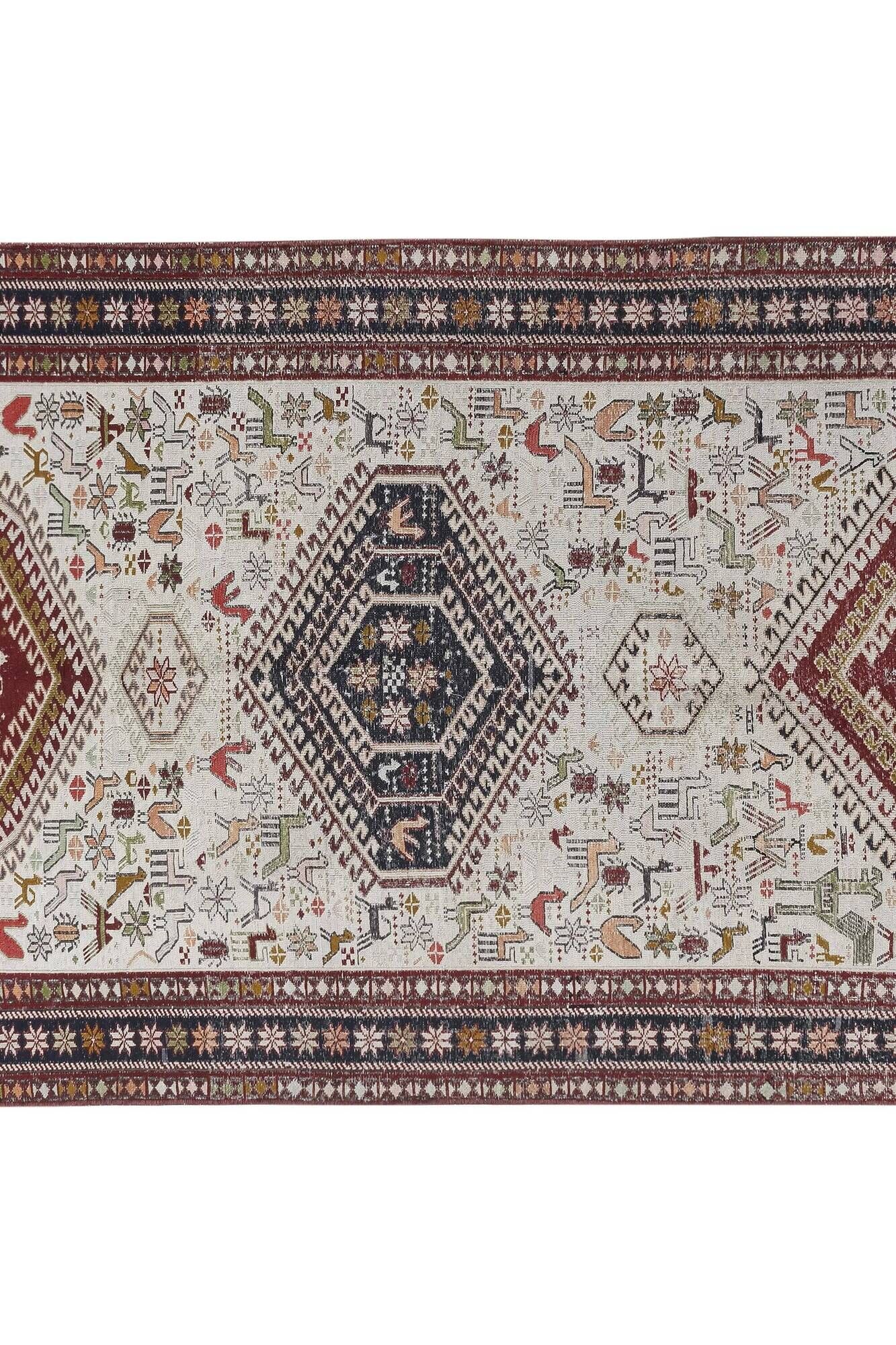 Vintage Turkish kilim handwoven 107x186 cm