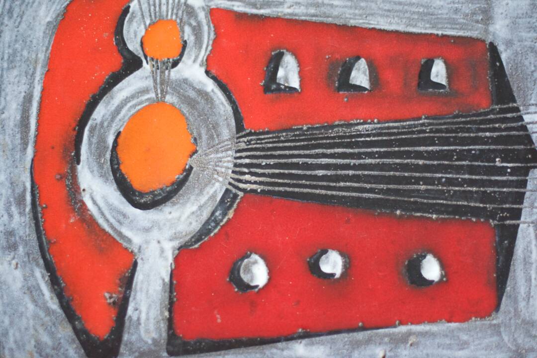 2 nesting varnished ceramic coffee tables - the brothers jean & robert cloutier 1950