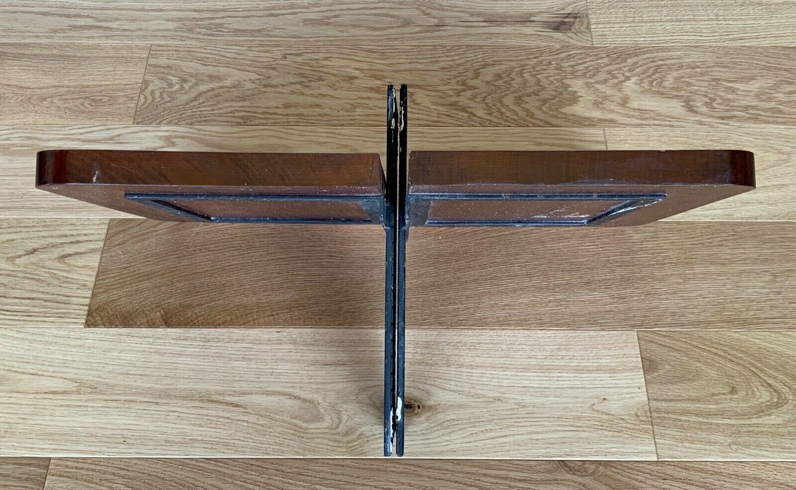 Pair of 1960 wood shelves