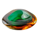 Vide poche Sommerso en verre de Murano vert et orange par Seguso, Italie, années 1970