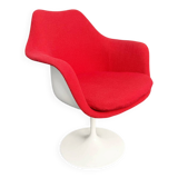 Tulip chair – swivel armchair red, by Eero Saarinen for Knoll International, Italy, 1960s