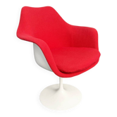 Tulip chair – swivel armchair red, by Eero Saarinen for Knoll International, Italy, 1960s