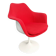 Tulip chair – swivel armchair red, by Eero Saarinen for Knoll International, Italy, 1960s
