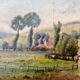 Painting oil on panel Landscape of a " country scene " ...