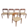 Set of 5 Niels O. Møller Model 75 dining chairs for J.L. Møllers Møbelfabrik