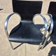 Set 4 postmodern black chrome stackable chair Jim for Kens 1990s
