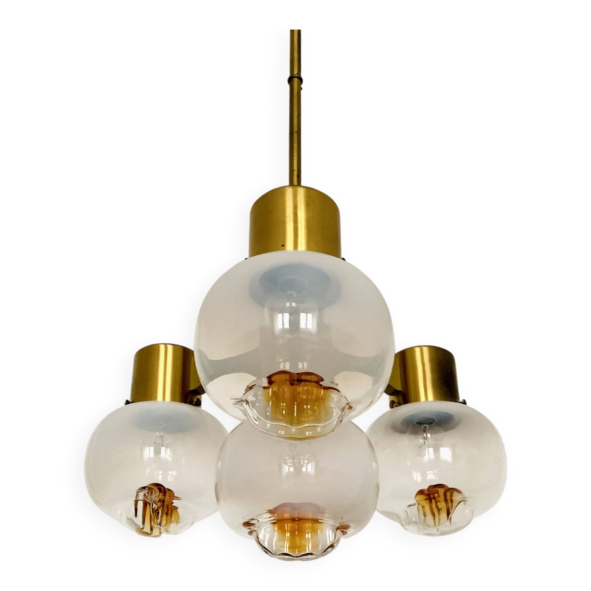 Lustre en verre de Murano par Mazzega