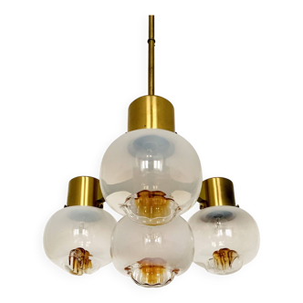 Lustre en verre de Murano par Mazzega