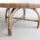 Round Black Tiled Rattan Coffee table 1960s