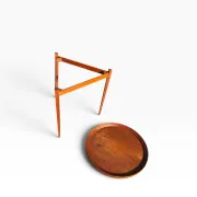 Danish side table with portable top