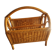 Vintage magazine holder in honey-colored rattan marrow