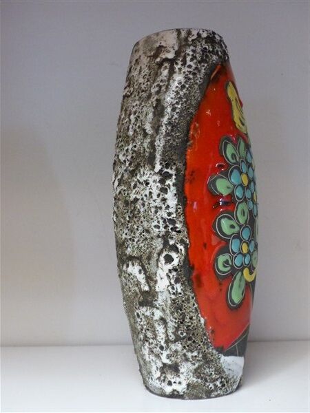 Signed Vallauris Pugi earthenware vase