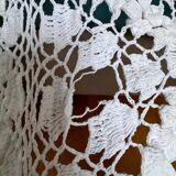 Large vintage handmade crochet bedspread